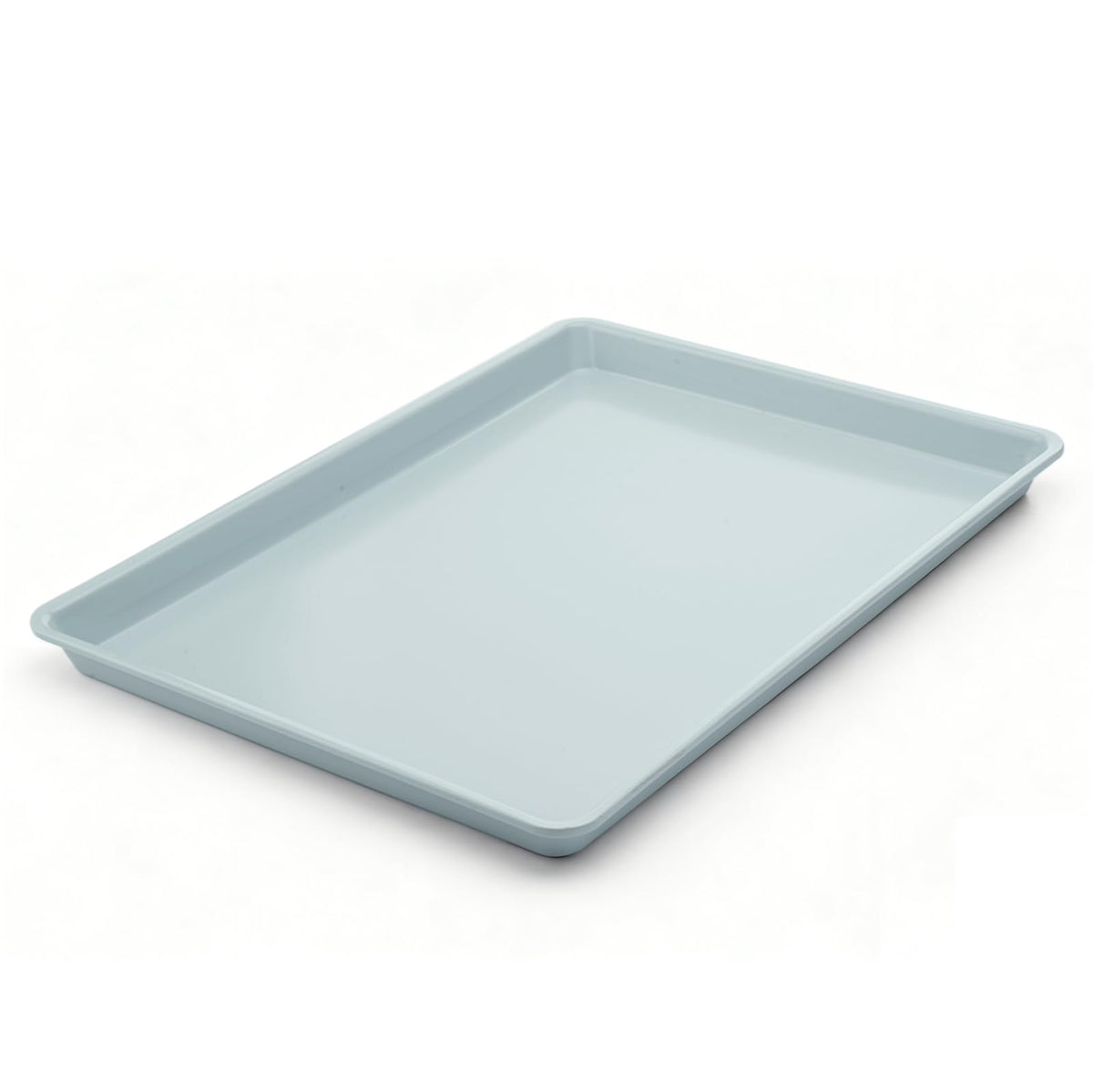 HYGGEOXY front view of 15x10" baking sheet showing clean non-stick surface benefit