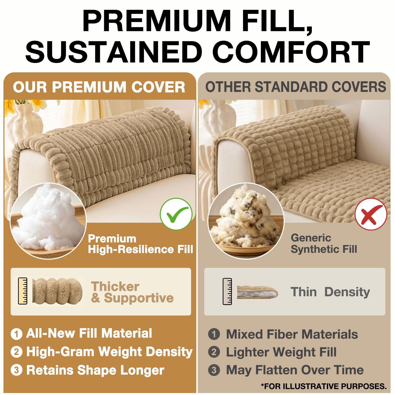 hyha lifestyle shot of cover in living room creating cozy, pet-friendly space