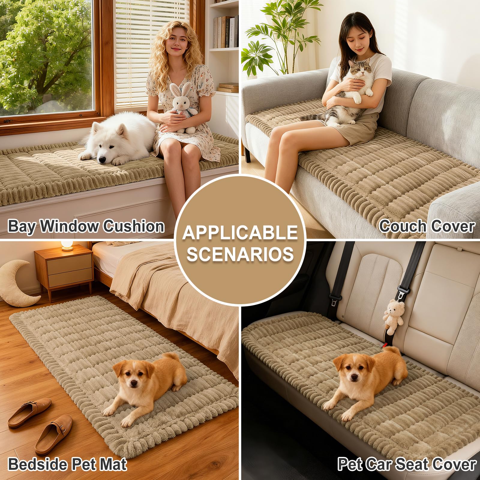 hyha cover laid on a three-cushion sofa protecting upholstery from pets