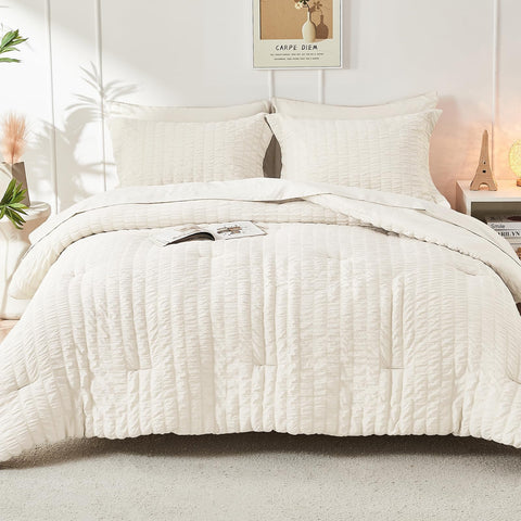 HYMOKEGE bedroom styling in ivory shows versatile neutral palette and serene ambiance
