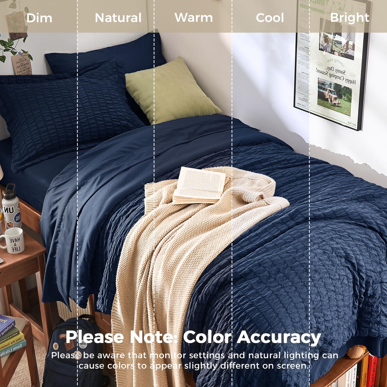 HYMOKEGE comforter folded detailing showing plush loft and cloud-like comfort