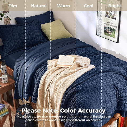 HYMOKEGE comforter folded detailing showing plush loft and cloud-like comfort