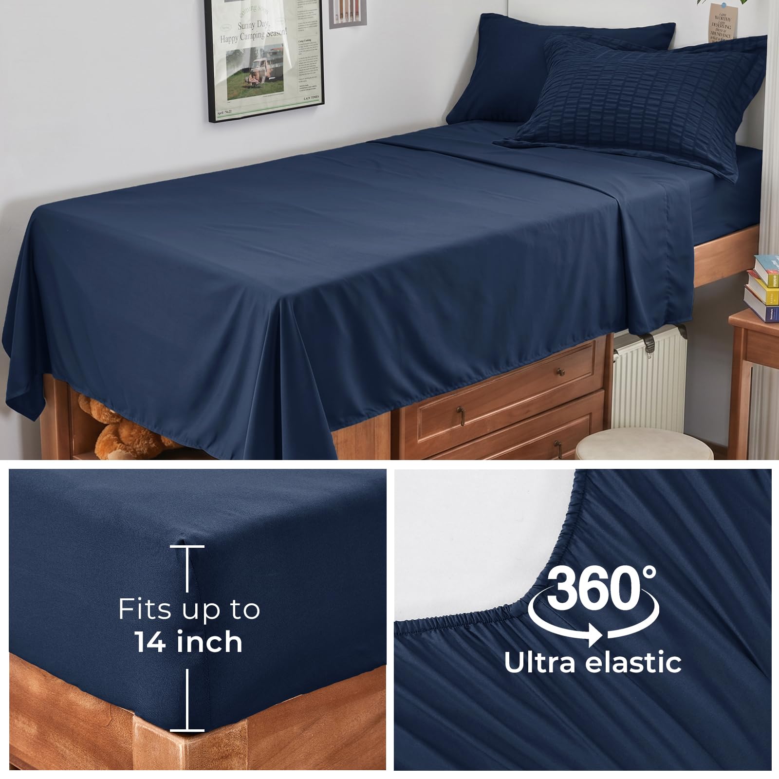 HYMOKEGE mattress comparison showing Twin XL scale and proper fit benefit