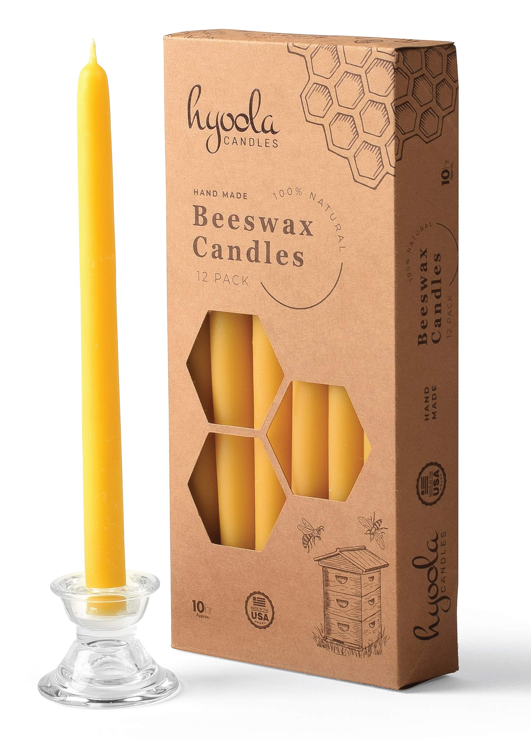 Hyoola candle wick detail showing cotton wick for steady, low-soot burn