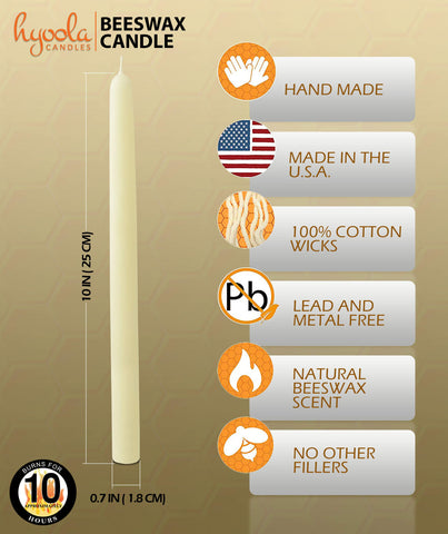 Hyoola single 10-inch taper close-up highlighting smooth finish
