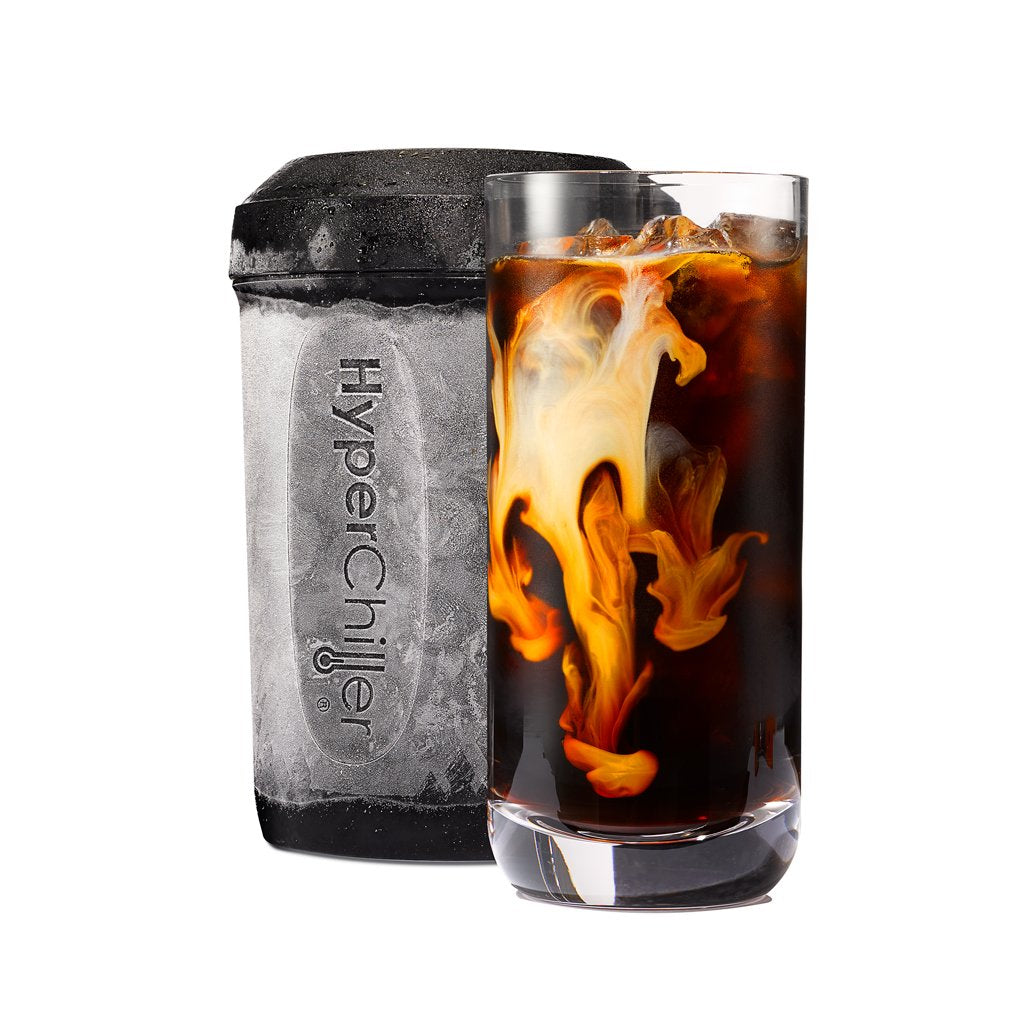 HyperChiller front view showing charcoal black finish and durable build for fast cooling