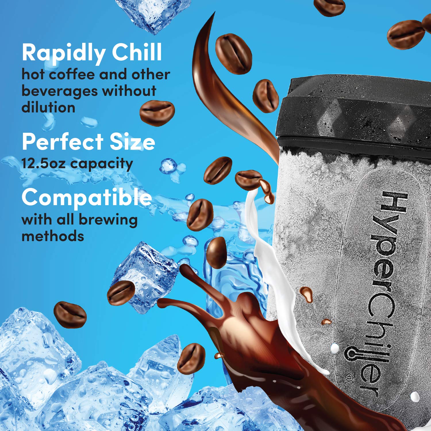 HyperChiller HC3 chilling a glass of wine showing preserved flavor without ice dilution