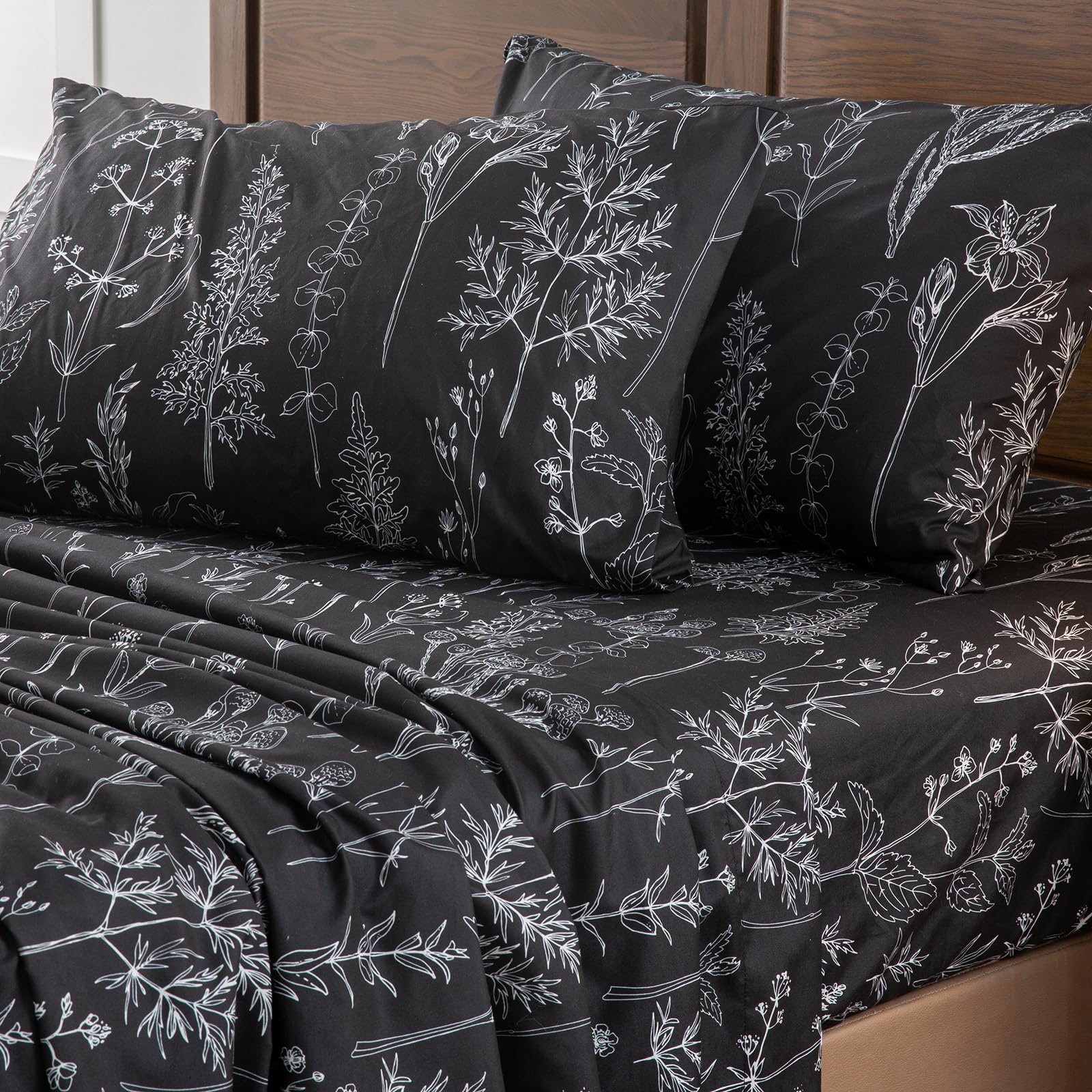 HYPREST two pillowcases patterned closeup, matching design for cohesive bedroom look