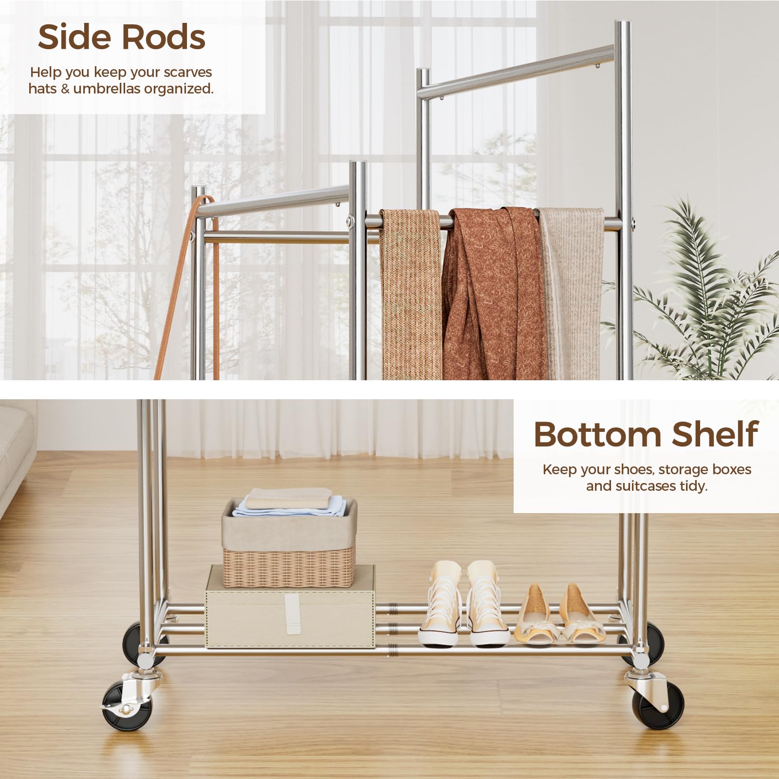 HYSEYY caster wheels with locks demonstrating smooth mobility and secure stationary use