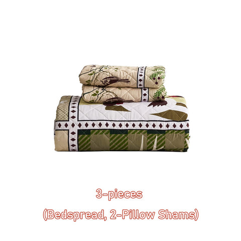 HZ & HY folded bedspread ready for storage showing easy care convenience