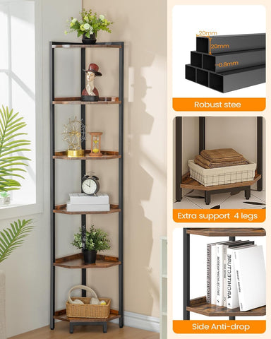 Hzuaneri shelf styled in living room showing organized decor benefit