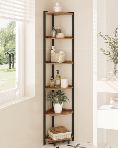 Hzuaneri shelf with plants demonstrating layered greenery display benefit