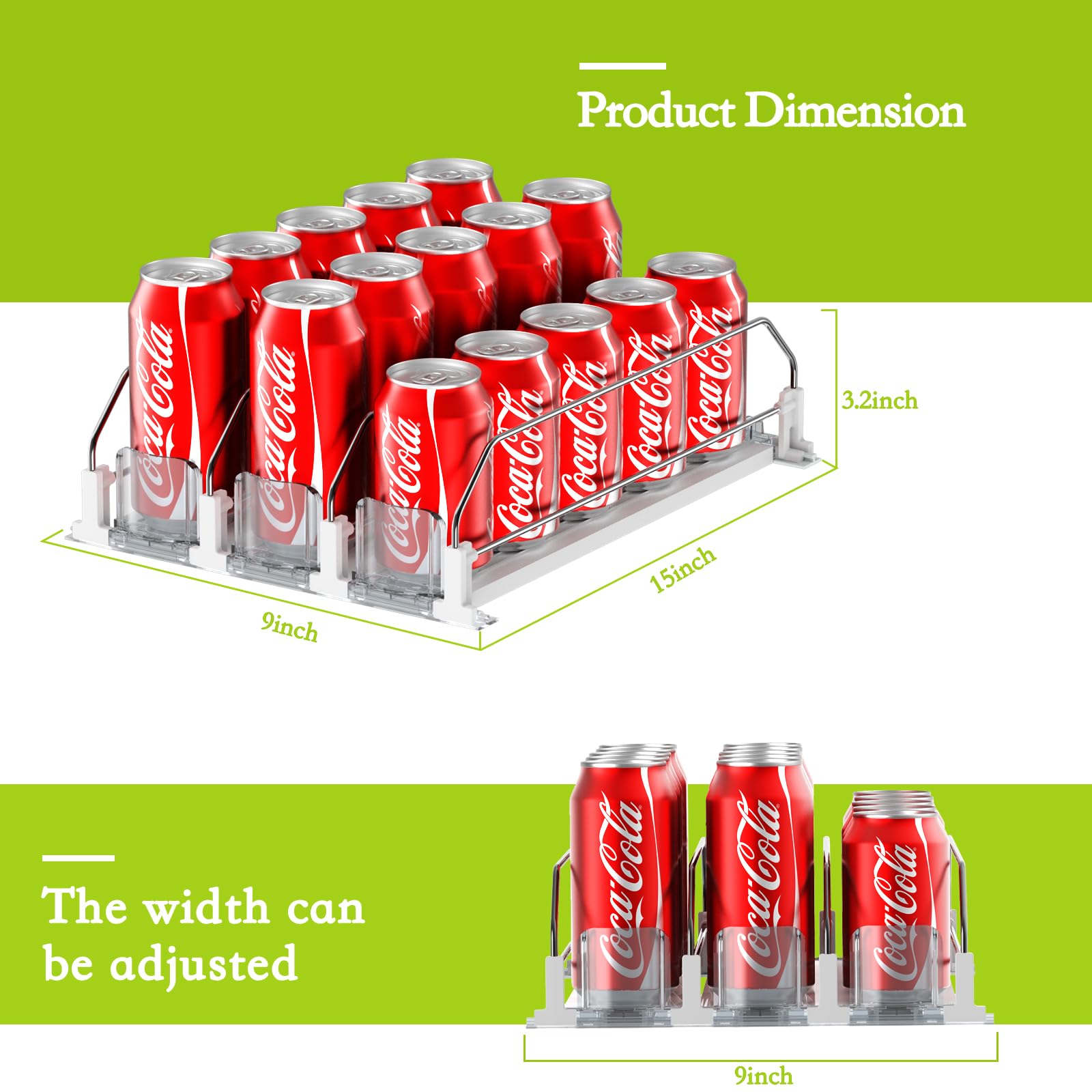 IBORING side angle demonstrating width adjustment for custom fridge fits