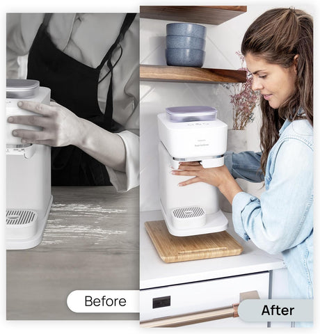 Ibyx lifestyle image on kitchen counter showcasing organized workspace