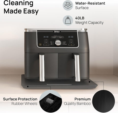 Ibyx slider with coffee maker pulled out for easy brewing access
