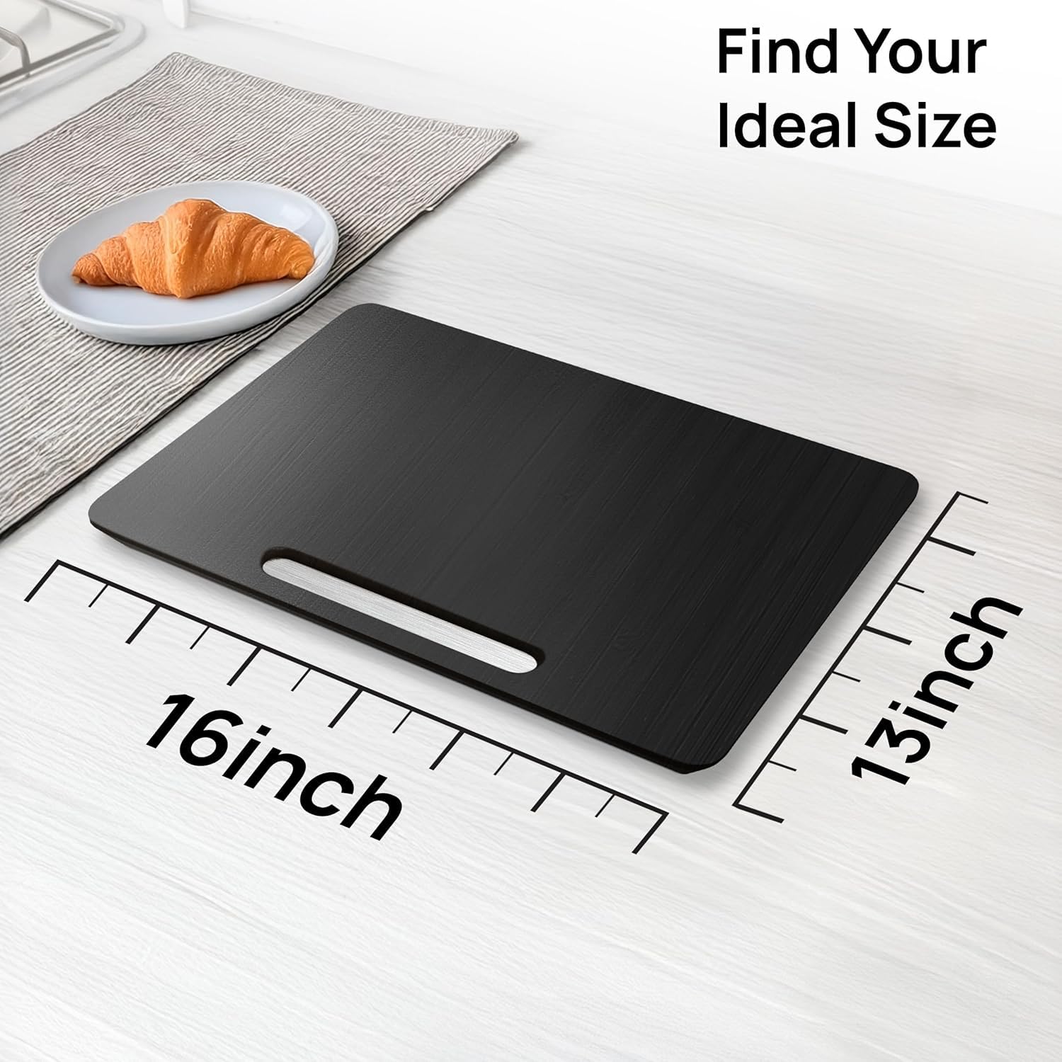 Ibyx slider top surface close-up showing smooth finish and easy cleaning