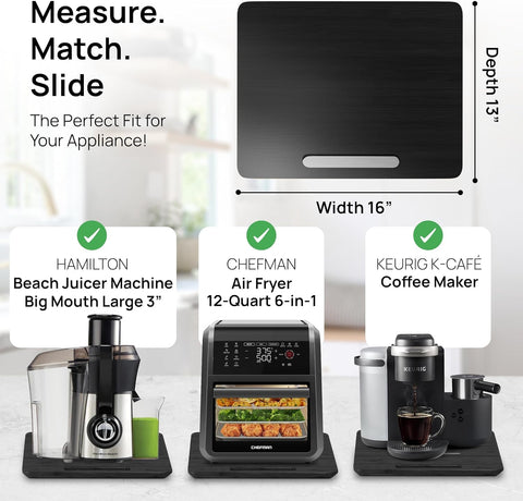 Ibyx slider pulled from under cabinet demonstrating one-handed convenience