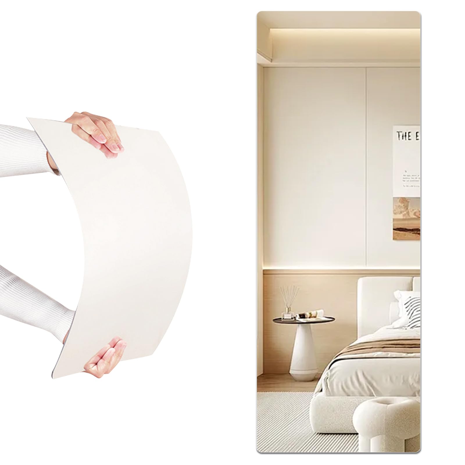iCAGY full body mirror front view showing frameless modern look and clear reflection