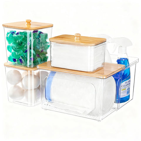 iCASA clear organizer front view showing tidy storage and instant inventory visibility