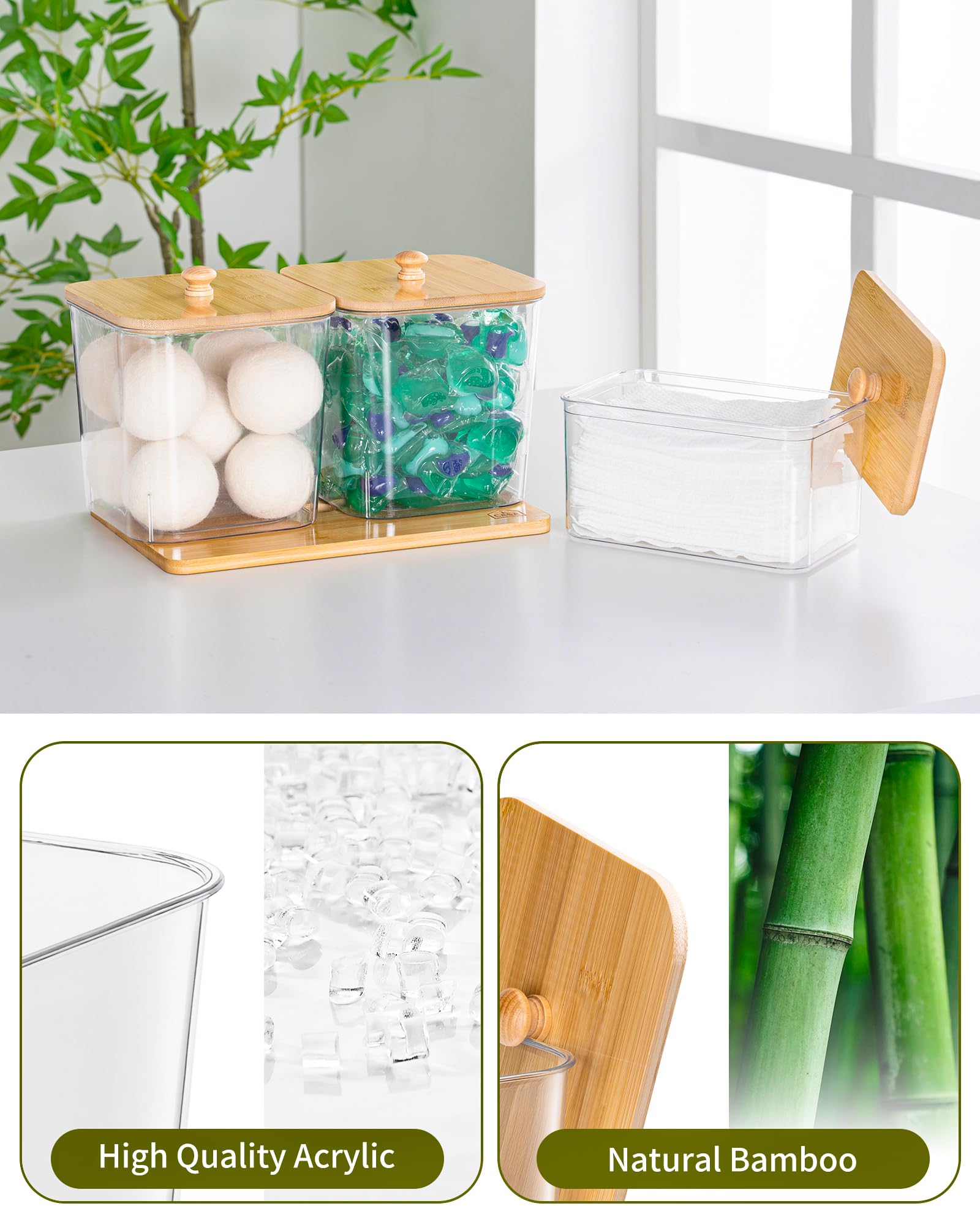 iCASA side slots filled with dryer sheets and wool balls for neat separation