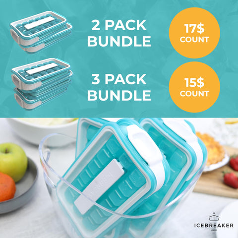 ICEBREAKER close-up of flexible silicone mold for easy cube release