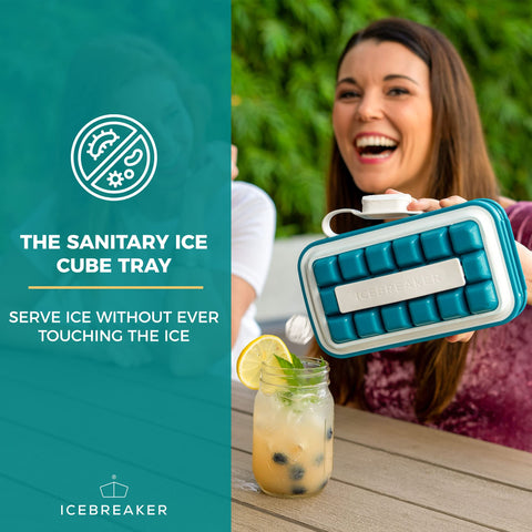 ICEBREAKER close-up of pop straps demonstrating easy cube release benefit