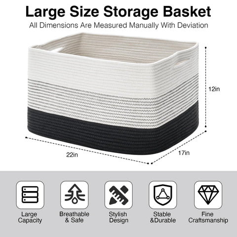 ICERZCZ basket filled with blankets demonstrating large 75L capacity