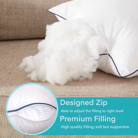Ichrysania pillow insert in use on sofa providing plush support