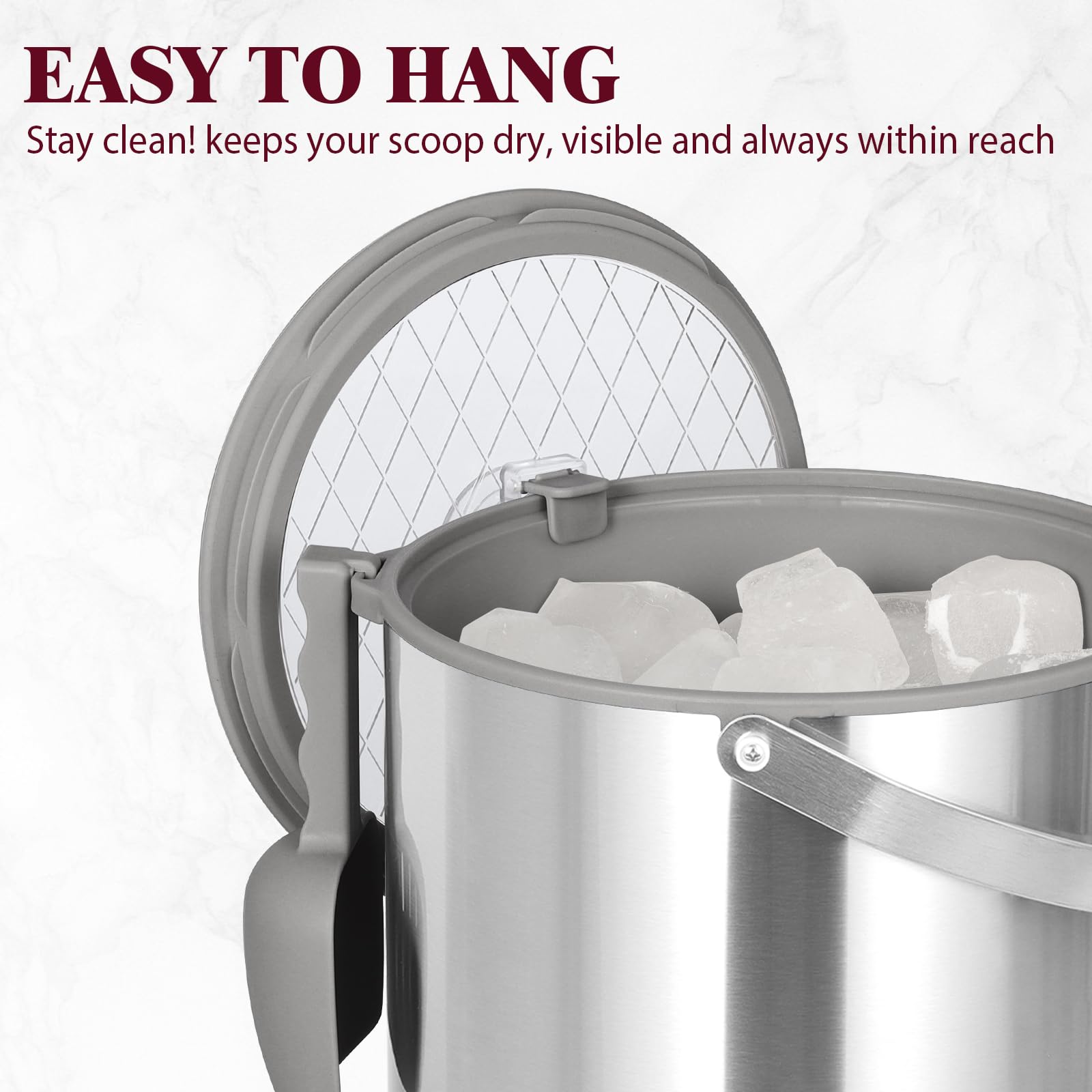 I·CODE ice bucket on party table keeping drinks cold and guests served