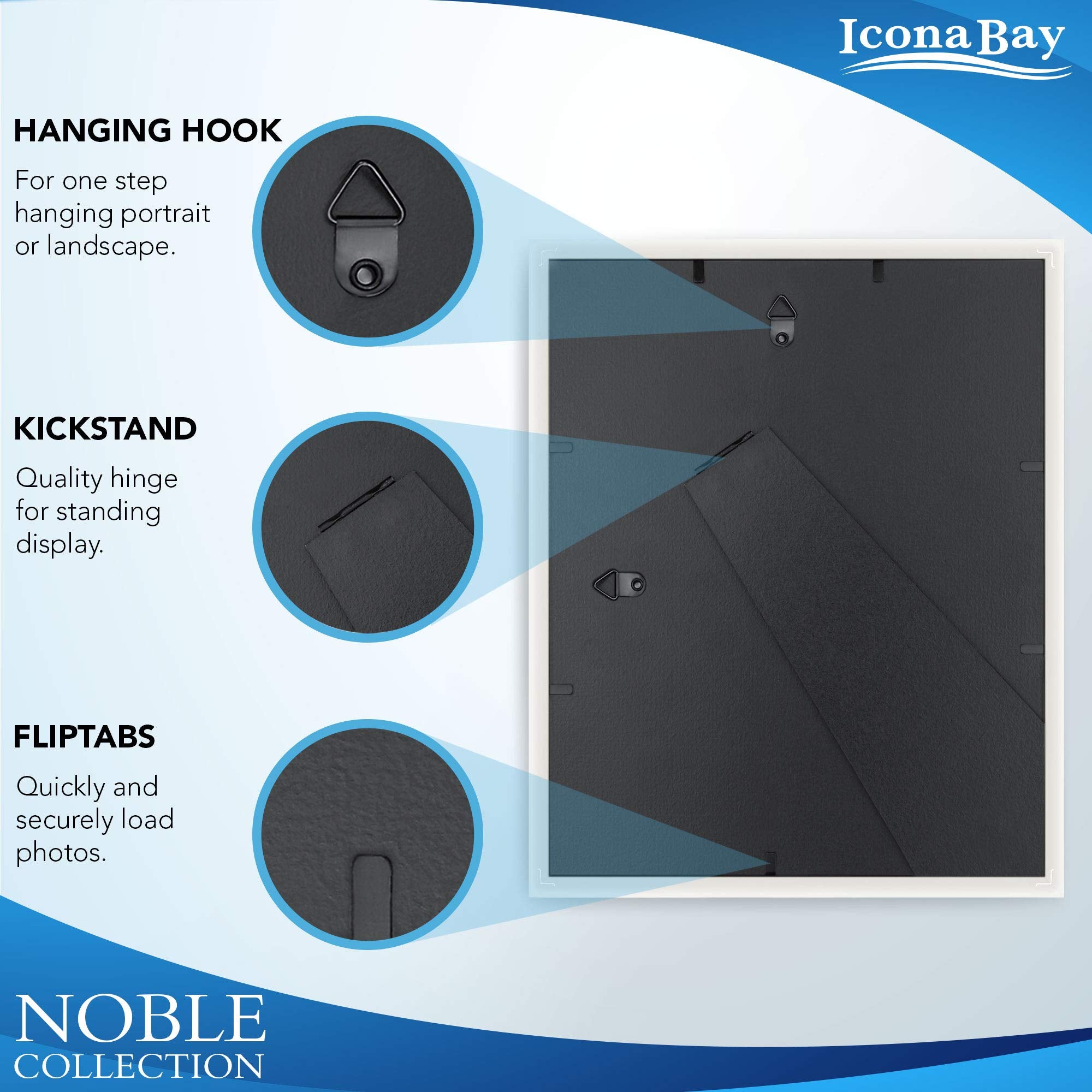 Icona Bay easel kickstand deployed showing tabletop display and steady support
