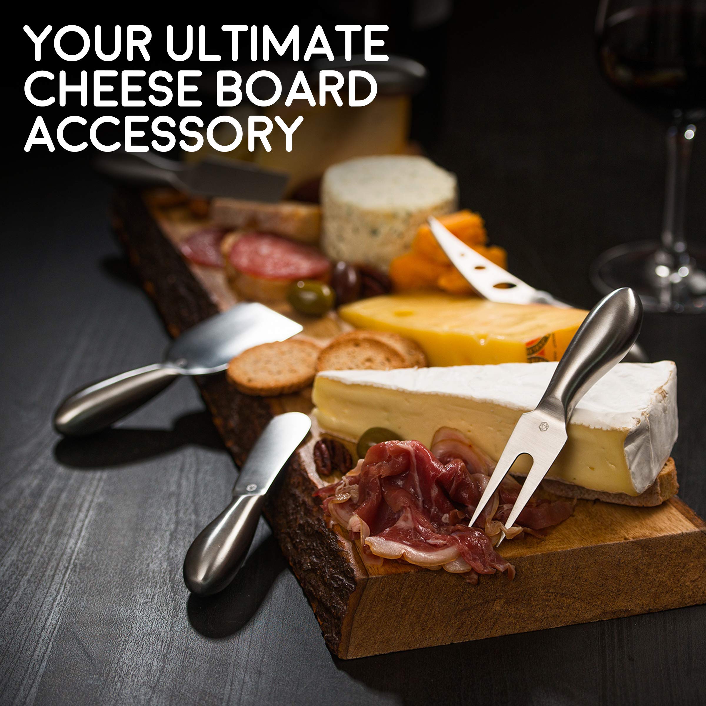 ICOSA Living spreader lifting soft cheese revealing effortless spreading and smooth texture