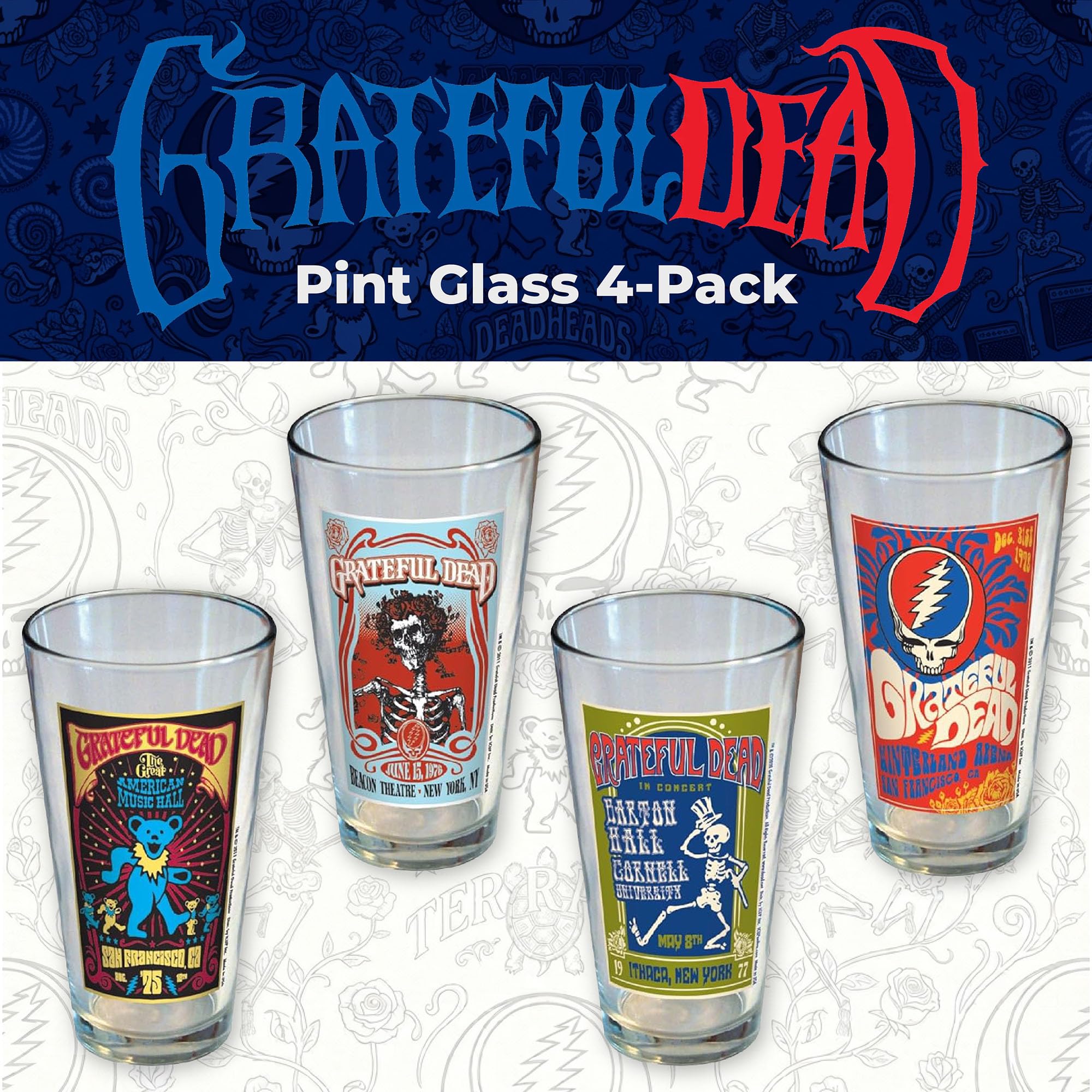 ICUP glass close-up of dancing bear artwork highlighting bright colors and nostalgic style