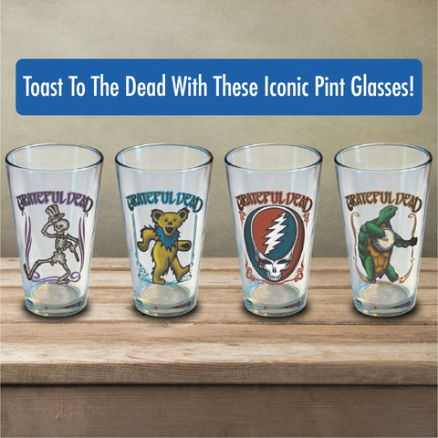 ICUP glasses on a kitchen bar showcasing Grateful Dead style and entertaining benefit