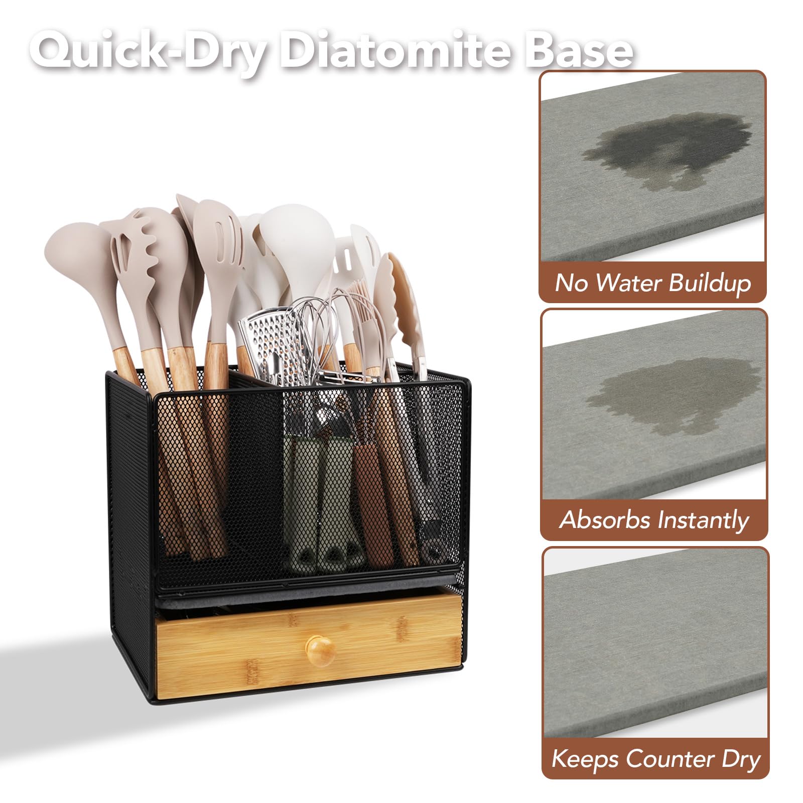 Idcymoul drawer open with organized cutlery for faster meal prep convenience