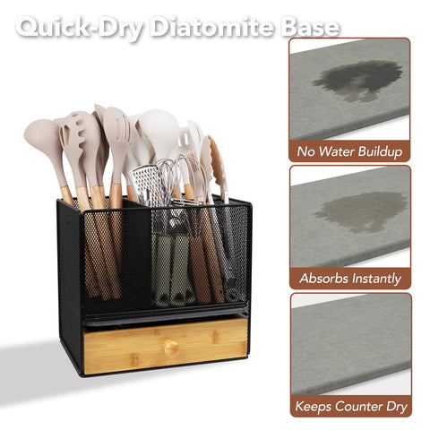 Idcymoul drawer open with organized cutlery for faster meal prep convenience