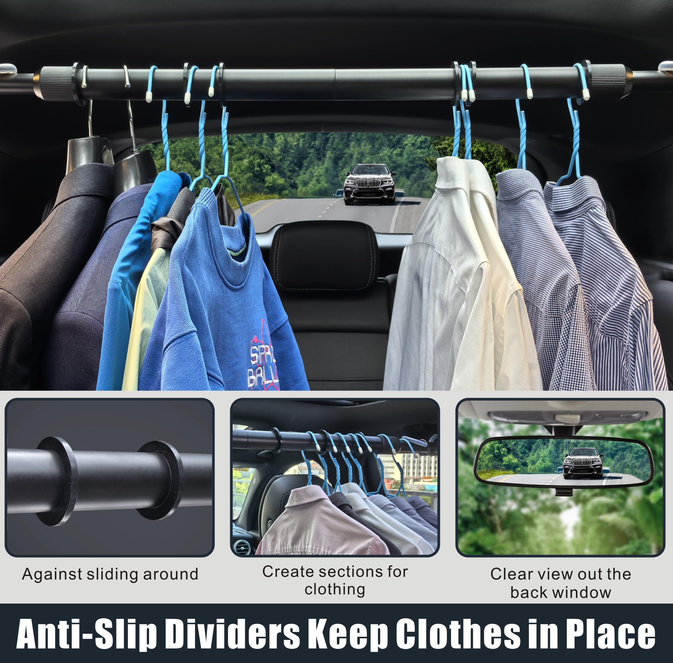 Idefair lifestyle shot with traveler hanging suit for wrinkle-free transport