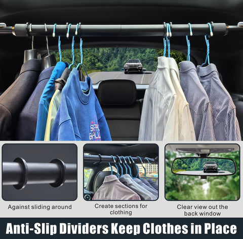 Idefair lifestyle shot with traveler hanging suit for wrinkle-free transport
