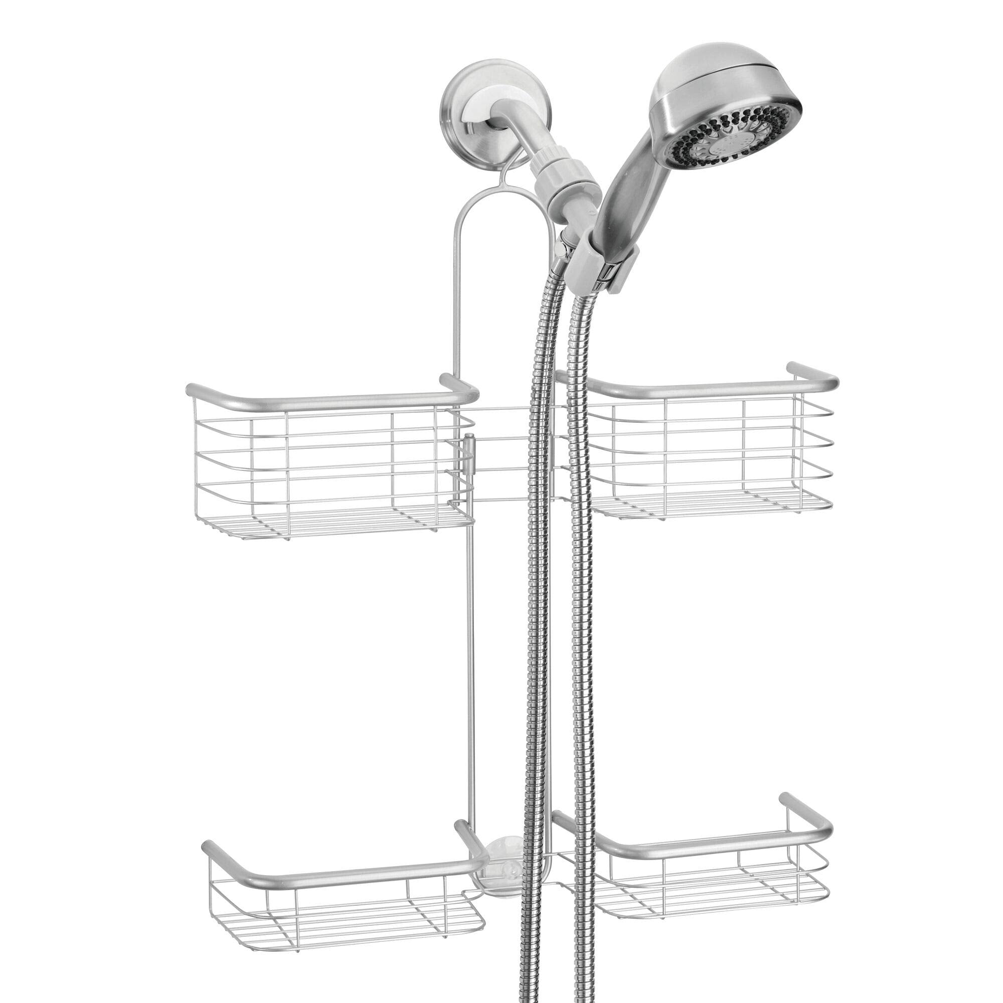 iDesign chrome wire shelf close-up highlighting open design for faster drying and easy cleaning