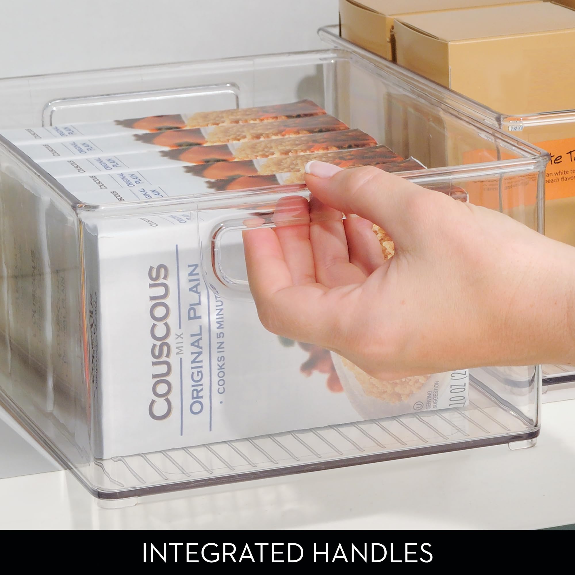 iDesign interior filled with snacks for tidy accessible storage benefit