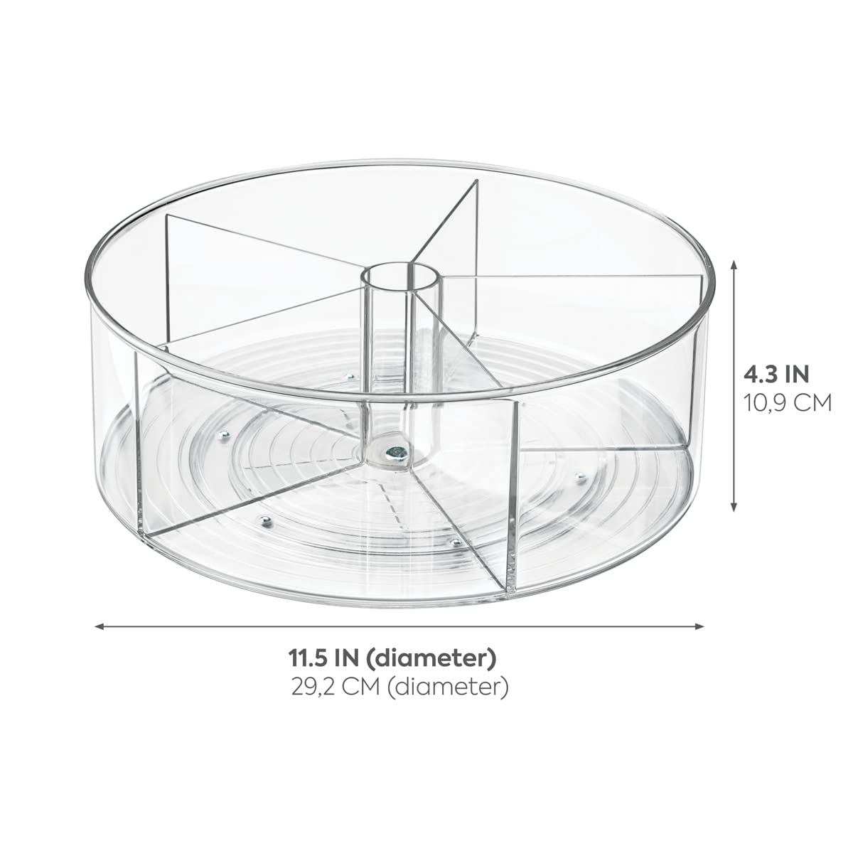 iDesign Linus close-up of rotating base showing smooth spin for faster reach