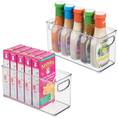 iDesign Linus front view showing clear bins and tidy storage benefit
