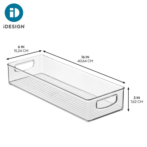 iDesign slim bin close-up of handle for easy carrying and transport