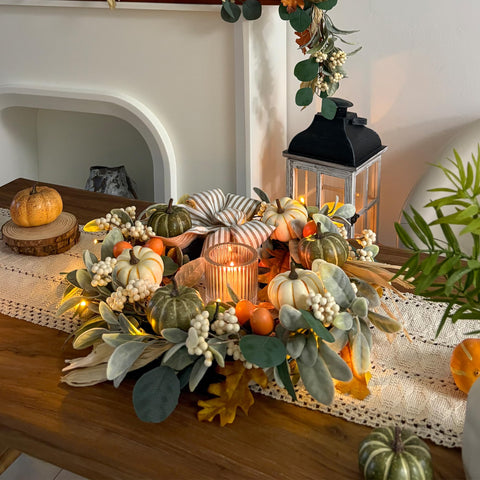IDOGliitte+ close-up of faux pumpkins highlighting lifelike texture and detail