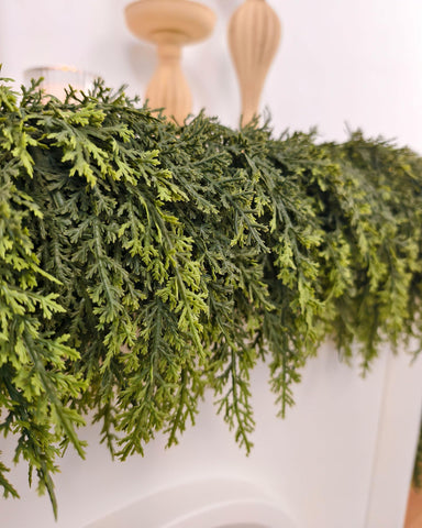 IDOGliitte+ styled on a mantel to show ready-to-decorate seasonal look