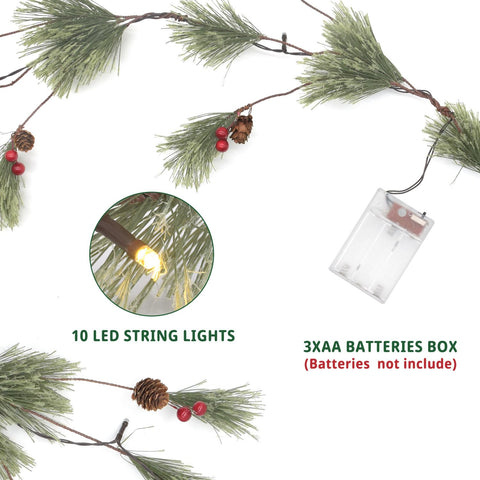 IDOGliitte+ garland with ruler scale shows true 6.4ft length