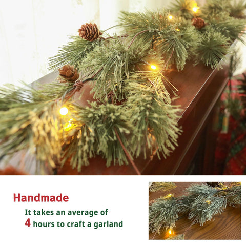 IDOGliitte+ garland draped on staircase adding instant seasonal charm and coverage