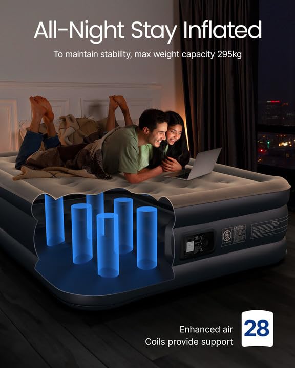 iDOO inflated in bedroom lifestyle demonstrating full-size comfort for overnight guests