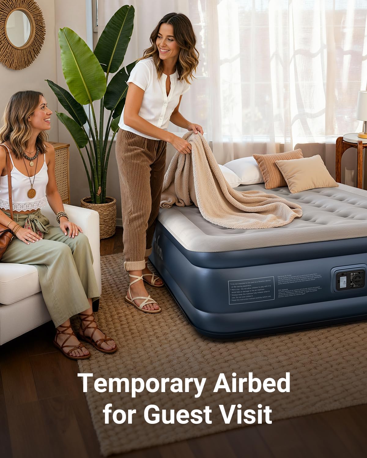 iDOO side view showing 18 inch height for bed-like feel