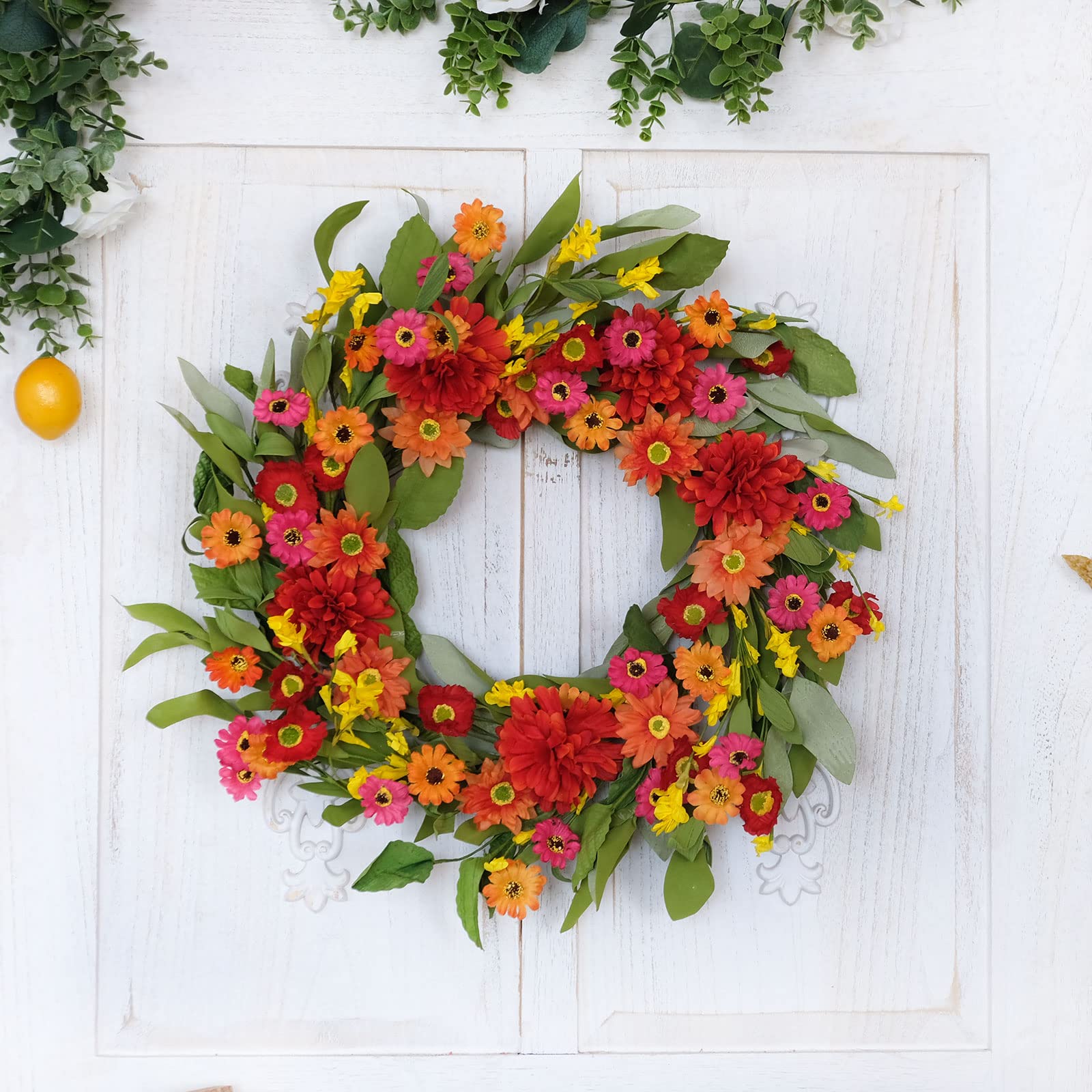 idyllic hanging on interior door creates instant seasonal accent