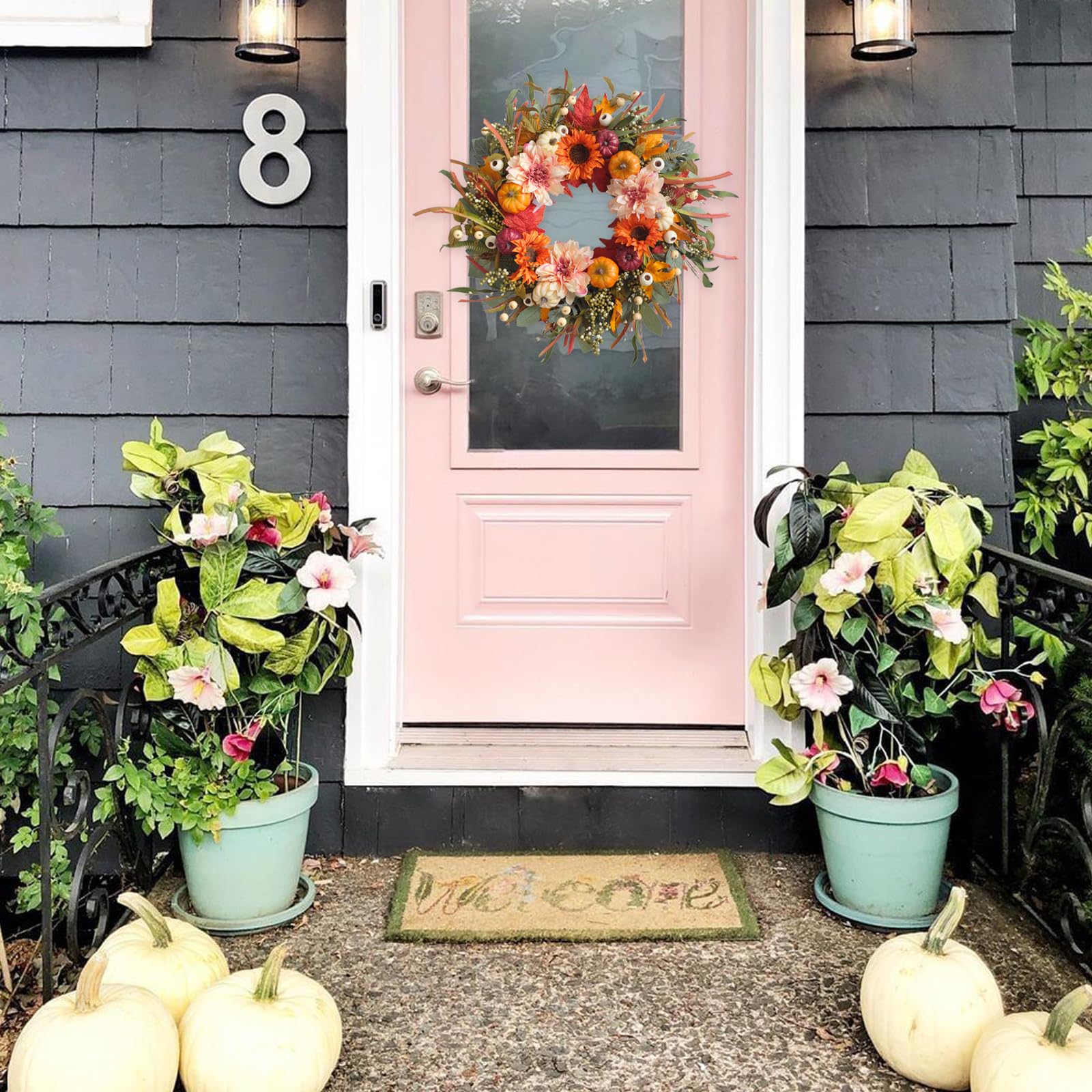idyllic mantel display setting enhancing autumn home styling